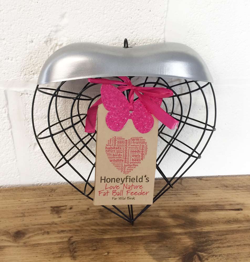 Honeyfields Love Nature Heart Shaped Fat Ball Bird Feeder Avant